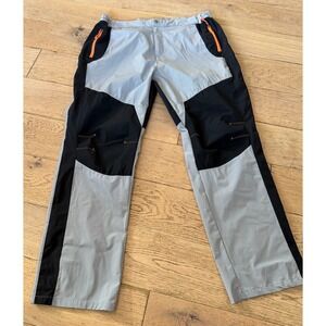 Outdoor Sports Mens Pants Black Grey Orange Zip Pockets Cargo Hiking Camping XL